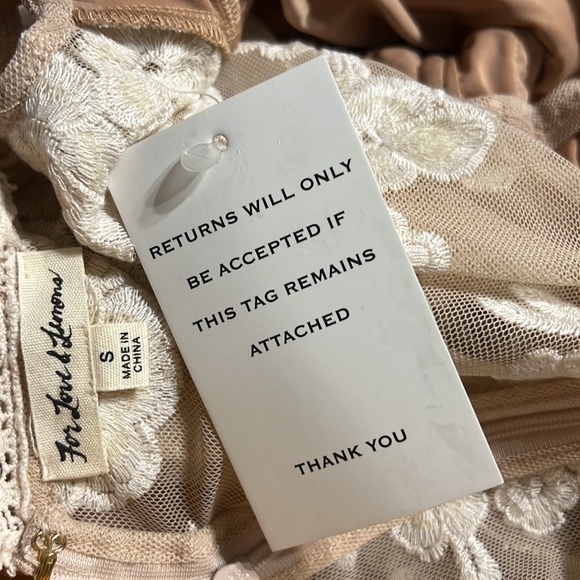New For Love and Lemons Temecula Fit & Flare Mini dress Ivory size Small - Picture 9 of 16